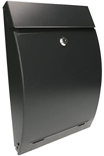 KOTARBAU® Cassetta delle lettere 340 x 245 x 75 mm antracite formato A-4 convessa per giornali volantini