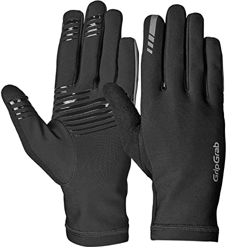 GripGrab Gants Entre-Saisons Insulator 2 Hi-Vis Gants de Vélo Fins Printemps Automne à Longs