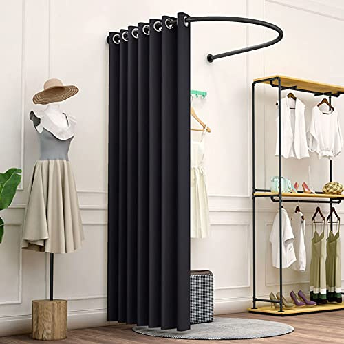 Mobile Dressing Changing Room U-Type Track Locker Room Wall-Mounted Fitting Room Simple Sun Shade for Office Outdoor Activities (Color10 85X80CM)