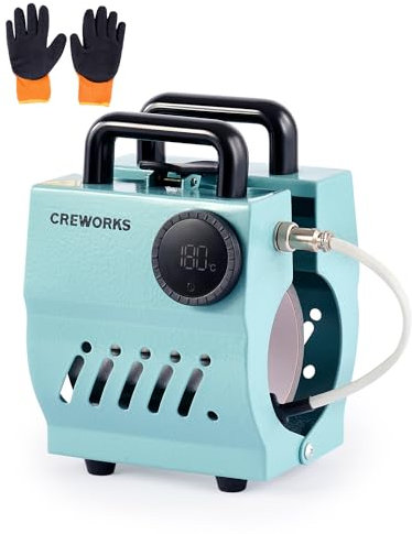 CREWORKS Mini Tassenpresse 9-15 oz Mug Sublimationspresse Mug Press Einstellbarer Zeittemperatur Tragbare Tassenpresse Maschine Becherpresse 265-440 ml Mugpresse Hitzepresse Heißpresse