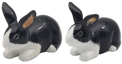 LESSER & PAVEY Novelty Dog & Farm Animal Breeds Ceramic Salt & Pepper shakers Cruet Set Novelty Dog & Animal Lover Gift, Boxed (Rabbits), LP49634