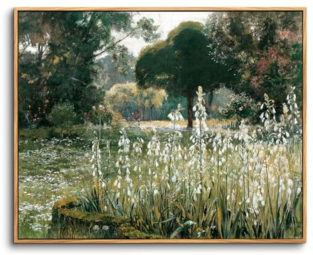 hyidecorart Vintage Bilder mit Rahmen Natur Landschaft Gemälde 60x90 cm