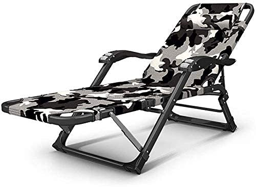 Guyifuny Klappbarer Loungesessel, strapazierfähig, Gartenmöbel-Set, Sonnenliege, Camping-Gartenstühle, Verstellbarer Liegestuhl für Terrasse, Strand, Pool