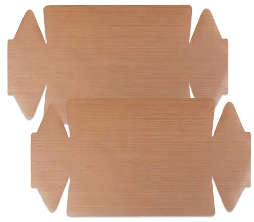 2 fogli di carta da forno riutilizzabili, per forno, teglia a saltare, accessori per forno, resistente al calore, antiaderente, pellicola da forno, per friggitrice ad aria calda (rettangoli)