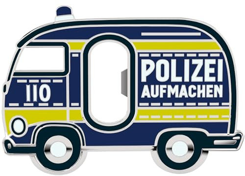 LANOLU Lustiger Flaschenöffner POLIZEI AUFMACHEN, Geschenke für Polizisten und Polizei-Fans, Polizei Geschenke, Witziger Bieröffner
