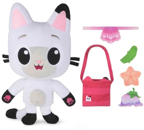 Gabby's Dollhouse: The Movie, Meow-mazing Interactive Pandy Paws Plush Toy with 3 Accessories and Removable Bag, Kids Toys for Girls and Boys Ages 3 and Up