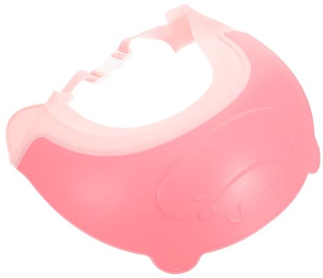 SUPVOX Verstellbare Duschhaube Wasserdichter Shampoo Schutz für Haare und Ohren Bequemer Sitz für Junge Mädchen und Kleinkinder Niedliches Design in Kirschblütenrosa
