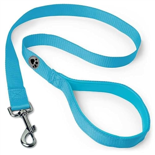 iGadgitz Home U7322 Padded Handle Dog Lead Leash - Blue - 122cm (1.22m)