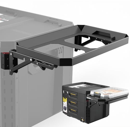 Foldable Mounting Plate Compatible with ToughBuilt StackTech Compact Tool Box,Tool Bag, Side Organizer Attachment for Packout Toolbox Expansion, Packout Storage Bracket