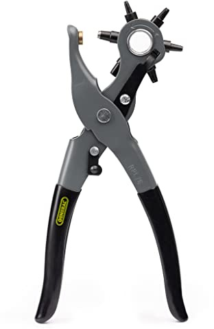 General Tools Leder-Lochstanzer, 6 verschiedene Lochgrößen für Leder, Gummi und Kunststoff, Hobby und Handwerk, 21,6 cm