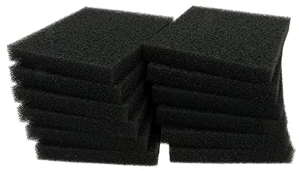 ALEGI Aquarium Bio Sponge Fitler Media, 6.28 x 5.5 x 0.78 Inch Fish Tank Filter Cartridge Filter Foam Pad Inserts for ML350 (12 Pack)