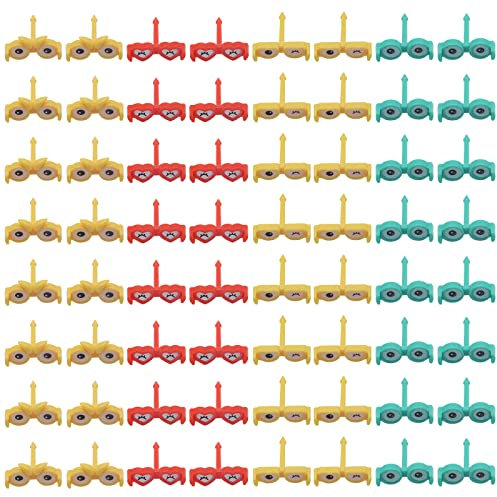 VEGCOO 64 Stück Food Picks,Obstgabeln Kinder Spieße Kinder Niedlich Mini Augen Obstgabeln Süße Mini Zahnstocher Dessertobst-Mittagsparty für Erwachsene Kinder