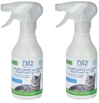 PET LOVE Spray repelente antiorina para gatos – de exterior o interior – 350 ml (2 paquetes)