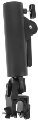 TOGEVAL Golf Umbrella Stand Golf Cart Accessories Golf Push Cart Umbrella Holder Golf Cart Bag Holder Golf Cart Umbrella Stand Attachment Umbrella Holder for Golf Push Cart Abs Black