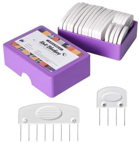 20 Stück Strickblocker, 2 Größen Strick Blockern Set, Spannnadeln Stricken aus Edelstahl, Kammnadeln zum Spannen Einfach zu Verwenden, Strick-Blockierkämme für Strickwaren Pullover Schals (Weiß)