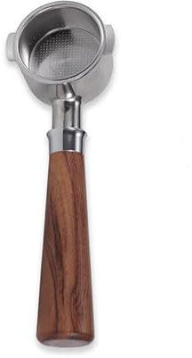 Portafiltro sin fondo de 51 mm para máquinas de café DeLonghi, mango de filtro de café de repuesto con cesta de taza compatible con EC221 EC260 EC330S ECOV31 EC152 ECO310 EC230