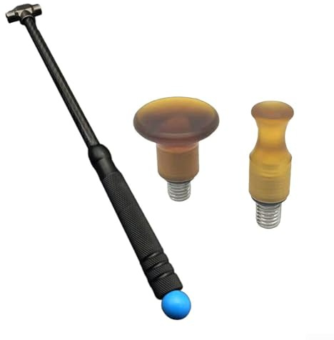 Eawfgtuw Set di strumenti per la rimozione delle ammaccature dell'auto con martello di riparazione, struttura in carbonio e lega, teste per fissaggio del pannello della carrozzeria dell'auto