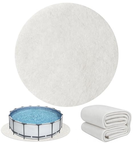 YumSur Pool Bodenplane 4M,Runden Poolmatte,Poolunterlage Bodenschutzplane Bodenmatte Poolunterlage Matte,Tragbares Spa Pool Zubehör,Schwimmbecken Matte Faltbarer,Whirl-Pool Unterlage (Runden 400CM)
