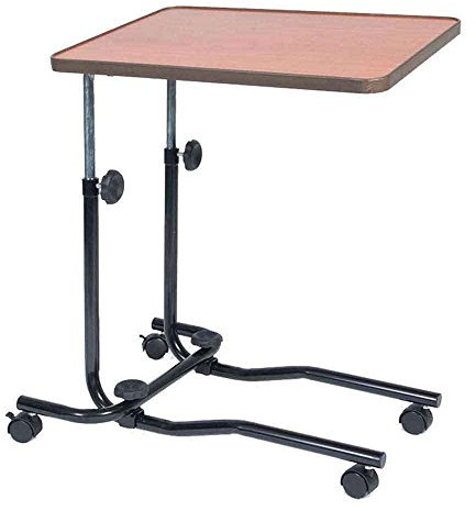 NRS Healthcare M15691 Portable Overbed/Chair Table - Tilting, Adjustable and Wheeled