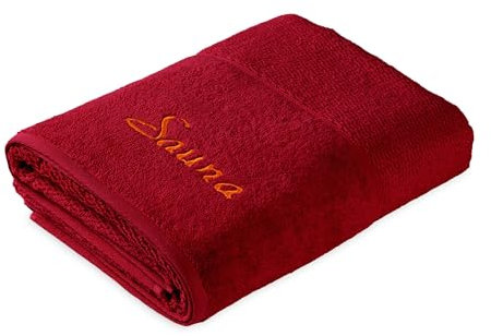 frottana Pearl Saunatuch 80 x 200 cm aus 100% Baumwolle, ruby