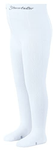 Sterntaler Strumpfhose uni - Baby und Kinder Strumpfhose mit hohem Baumwollanteil (90%) - hautsympathisch - bequeme Passform - pflegeleicht -Babykleidung ab Geburt - Größe 104, Farbe weiß