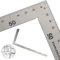 GOLRISEN Edelstahl L Lineal 300mm*150mm Doppelseitenskala 90 Grad Lineal Winkellineal Metall Quadratisches Messwerkzeuge mit Messskala in INCH und CM für Tischler Ingenieure Handwerker Dachdecker