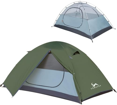 MC TOMOUNT Backpacking Tent 2 Person Waterproof Lightweight Double Layer Free-Standing Aluminum Pole for Outdoor Camping Hiking 4 Season