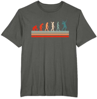 Divertente tennista retrò Vintage Evoluzione Tennis Maglietta