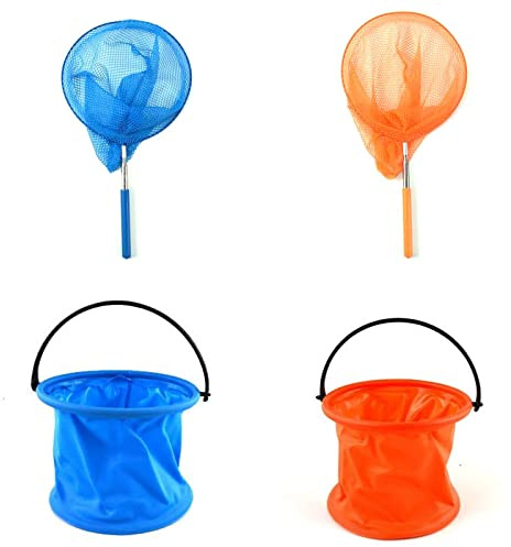 CTForest Set di 2 retini Rete telescopica a Farfalla, Rete telescopica, Adatta per catturare Insetti e Pesci Piccoli in Estate (Nylon)