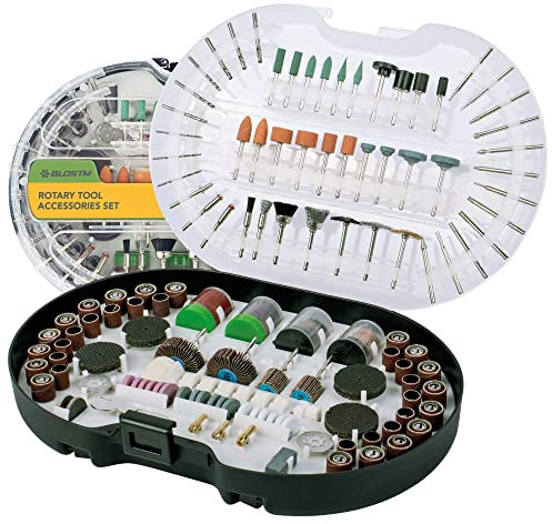 BLOSTM Kit d'accessoires pour outils rotatifs - 276 pièces Tige de 0,3cm - Multifonction, pour couper, meuler, poncer, sculpter et polir et plus encore - Compatible avec la plupart des outils rotatifs
