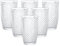 simpa Lucent Embossed Diamond Pattern Drinking Glasses 425ml Set of 6