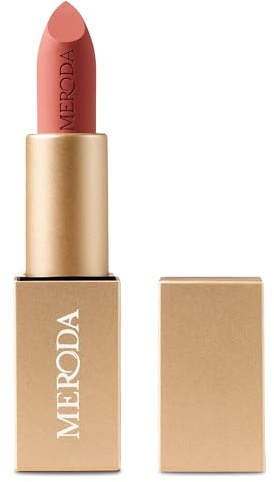 MERODA® Velvet Dream Lipstick [MATTE FINISH] - Langanhaltender Lippenstift Matt - Lip Finish verschiedene Nudetöne - Vegan (Rosa Pfingstrose, 4g)