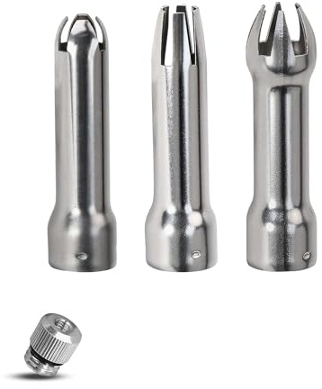 3 Stück Sahnespender-Ersatztüllen,Sahnespender Ersatzteile Set,Sahnespender Ersatztüllen Profi Zubehör,Sahnekapseln,Sahnespender,Für Sahnespender Backwerkzeug Mit Einem Edelstahlsockel Geliefert