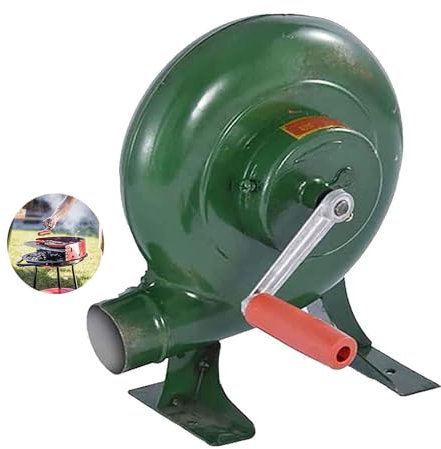 Accesorios para Barbacoa, soplador Manual de Hierro Fundido para Barbacoa, Ventilador Manual de Palomitas de maíz de Hierro Fundido, Fuelle de Barbacoa portátil, soplador