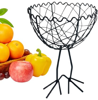 La Canasta Para Huevos De Gallina,Cesta Decorativa De Metal Para Huevos Para Encimera - Organizador De Cocina Para Encimera Con Almacenamiento Amplio