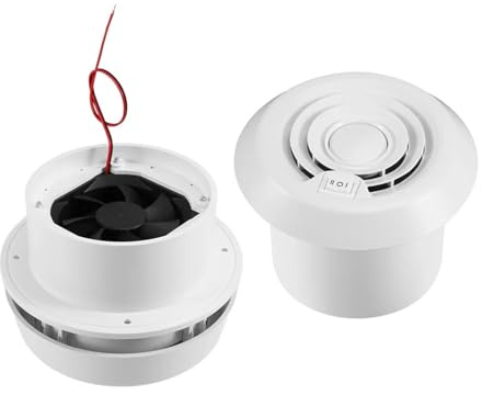 DIKAMAN Ventilador de ventilación for coche con cabezal en forma de hongo, silencioso, for caravanas y autocaravanas, circular, for montaje en techo. Para baño y dormitorio