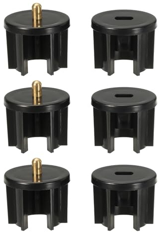 uxcell 3Set Replacement Shade Parts Clutch Plug, 1.5 Inch Roller Blind Repair Kit Universal Blind Replacement Parts for Indoor/Outdoor Sunshade and Roller Blinds, Black, 38mm Clutch Plug