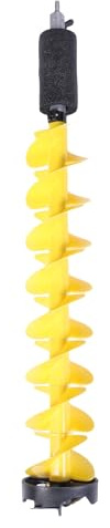 Sxhlseller 6-Zoll-Nylon-Eisbohrer-Bohrer-Set für Elektrische Bohrmaschinen – Leichtes Flighting mit Schwimmendem Adapter, Hartmetallklingen für Tiefsee-Eisfischen