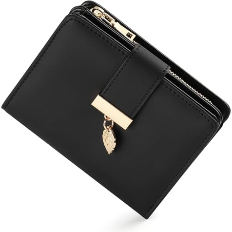 RRANCharltu Purses for Women RFID Ladies Purse with Gift Box,Black