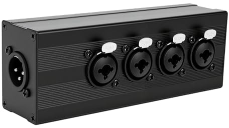 Tbest XLR Splitter Box, Durable Metal Design