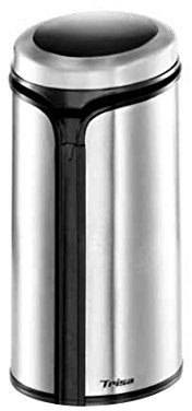 Trisa Macinino Caffè Elektrische Kaffeemühle 60g, 2-in-1 Edelstahl Gewürzmühle & Schlagmesser-Mühle für Kaffeebohnen & Nüsse, Push-to-Grind Bedienung & Kabelaufwicklung, Silber/Schwarz