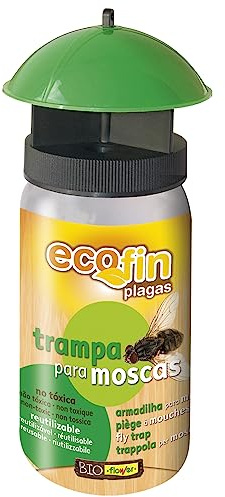 Flower - Trampa para Moscas | No Tóxica y Reutilizable | Sin Pesticidas | Ideal para Hogares con Niños y Mascotas | Diseño Decorativo, Color No Aplica, 10x22x10 cm, Plástico