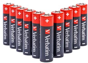 VERBATIM AA LR6 MignonAA Batterie Alcaline NERO, ROSSO, BIANCO