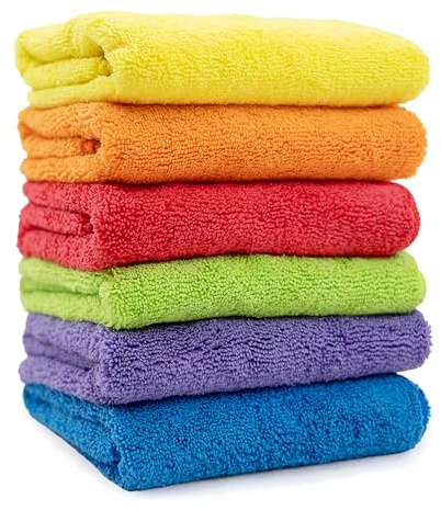 PAMEX Paños Limpieza Cocina Reutilizables Trapos Cristales Resistentes Cristales Bayetas Microfibra Alta Absorción Bayetas Cocina Bayeta Microfibra 12 Unidades 40x38 cm Colores Surtidos