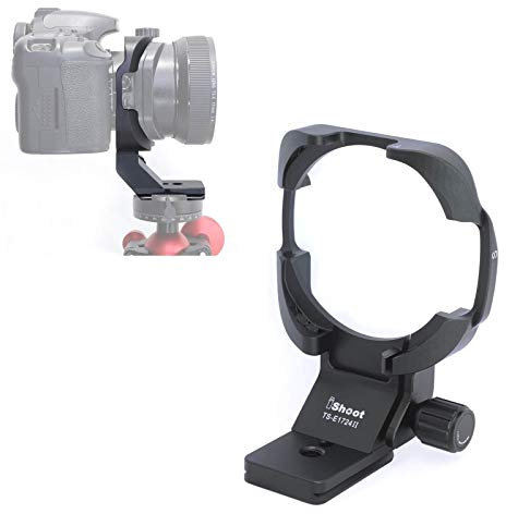 iShoot Anneau de Montage pour Trépied Bague Collier d'Objectif Compatible avec Canon TS-E 17mm f/4L 3553B002 & TS-E 24mm f/3.5L II 3552B002 Tilt-Shift Lens, Support Lentille Plaque dégagement Rapide