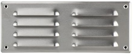 Steinberg14 Griglia di Ventilazione Rettangolare 260x105 mm - Griglie di Aerazione in Metallo Acciaio Inox - Serranda di Scarico dell'aria con Zanzariera - Bocchetta Interna a Parete e a Soffitto