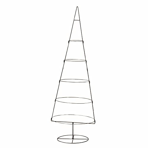 Deko Aufsteller für Zierschmuck - 150 cm / 5 Ebenen - Deko Weihnachtsbaum Tanne braun Tannenbaum für Weihnachtskugeln