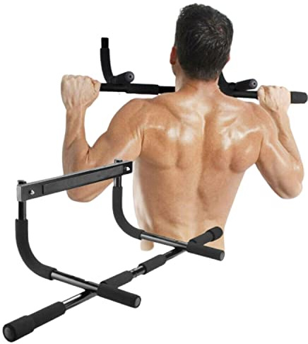KF PREMIUM Doorway Chin Up Bar – Solid Home Strength Exercise Upper Body Adjustable Dip Bars for Exercise Chin Ups Push Ups, Sit Up, Multi-function Unisex Fitness Workout Bars