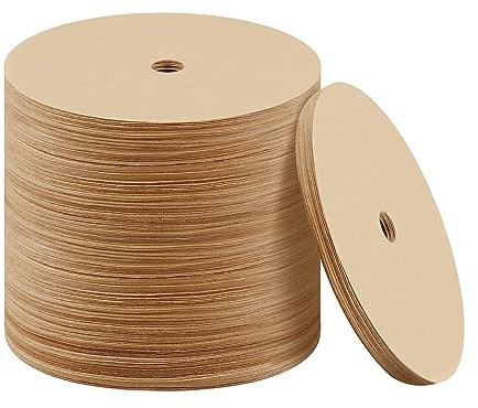 300 Count Percolator Coffee Filters, 3.75in Natural Unbleached Disposable Coffee Filter Disc Coffee Filters for Percolators Camping Coffee Pot Home Office Use