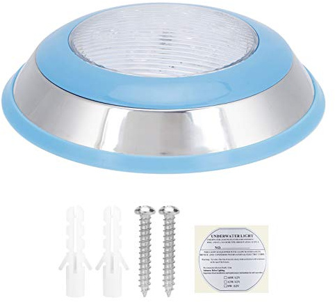 Ylwxzenith Piscina RGB Piscina 9W 9D, lampada paesaggistica sottomarino, IP68 DC12V con acciaio inossidabile, per piscine fontane decorazioni da giardino